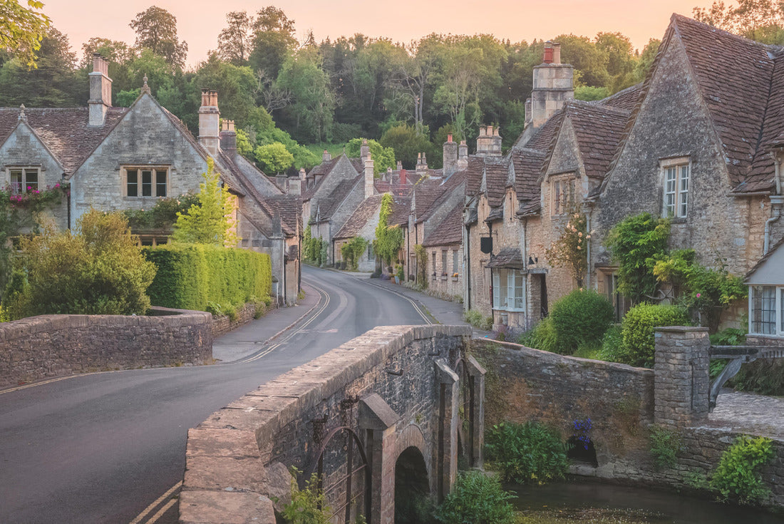 The charming, quaint, historic, medieval Cotswolds English village of Castle Combe in Wiltshire, UK 2000pc Puzzle