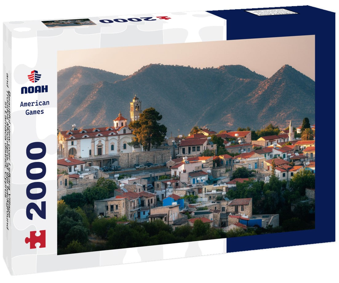 Beautiful view over Lefkara Village and Troodos Mountains at the background in Larnaca district, Cyprus 2000pc Puzzle