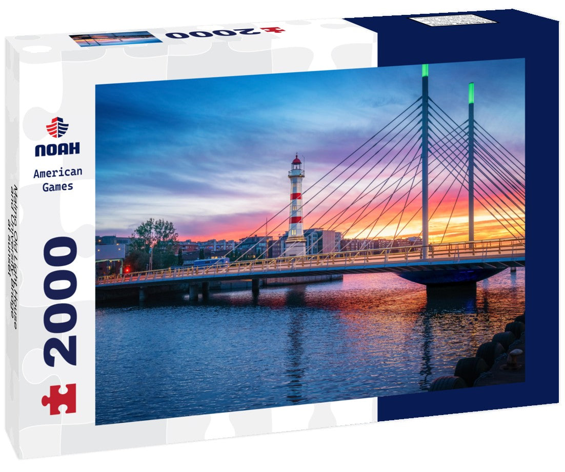 Malmo Old Light House and University Bridge at sunset - Malmo, Sweden 2000pc Puzzle
