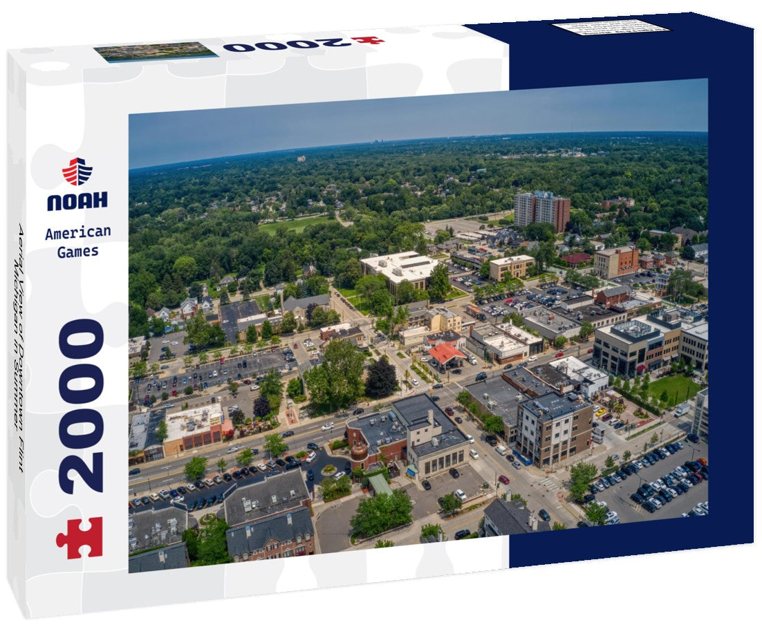 Aerial View of Downtown Flint, Michigan in Summer 2000pc Puzzle