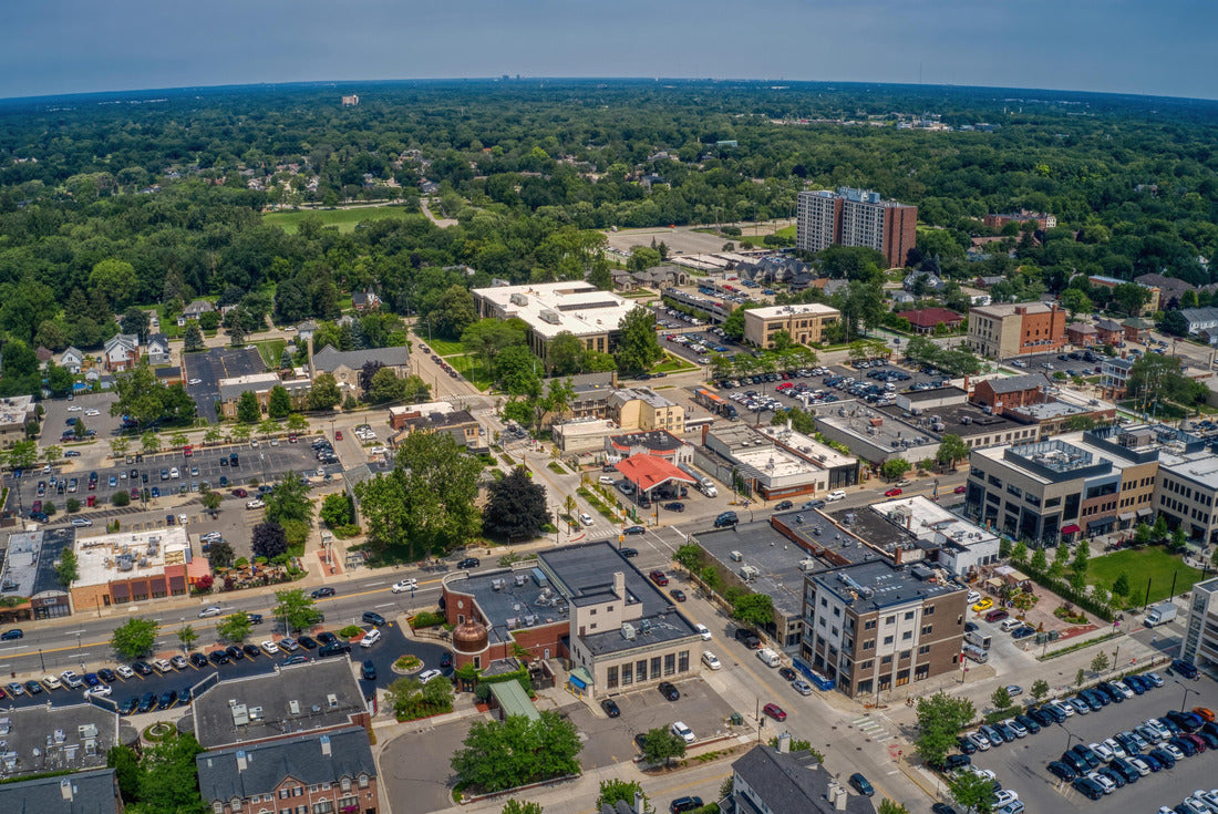 Aerial View of Downtown Flint, Michigan in Summer 2000pc Puzzle