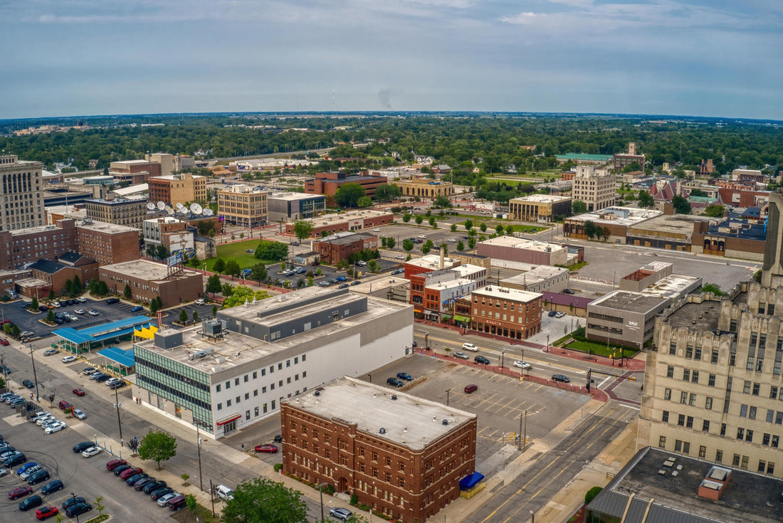 Aerial view of Saginaw, Michigan in summer 2000pc Puzzle