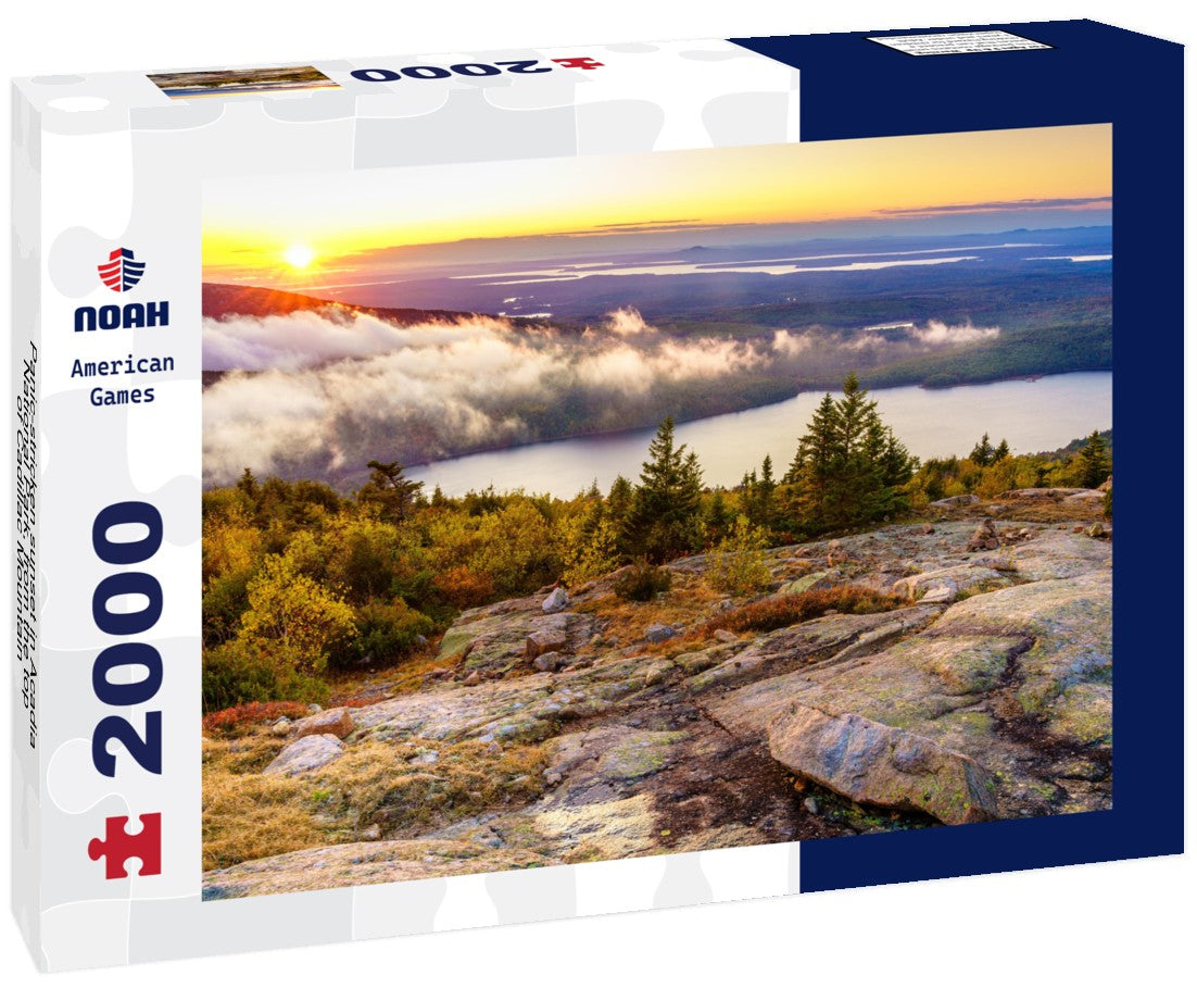 Noah Jigsaw Puzzle Panic-stricken sunset in Acadia National Park, from the top of Cadillac Mountain 2000 pieces