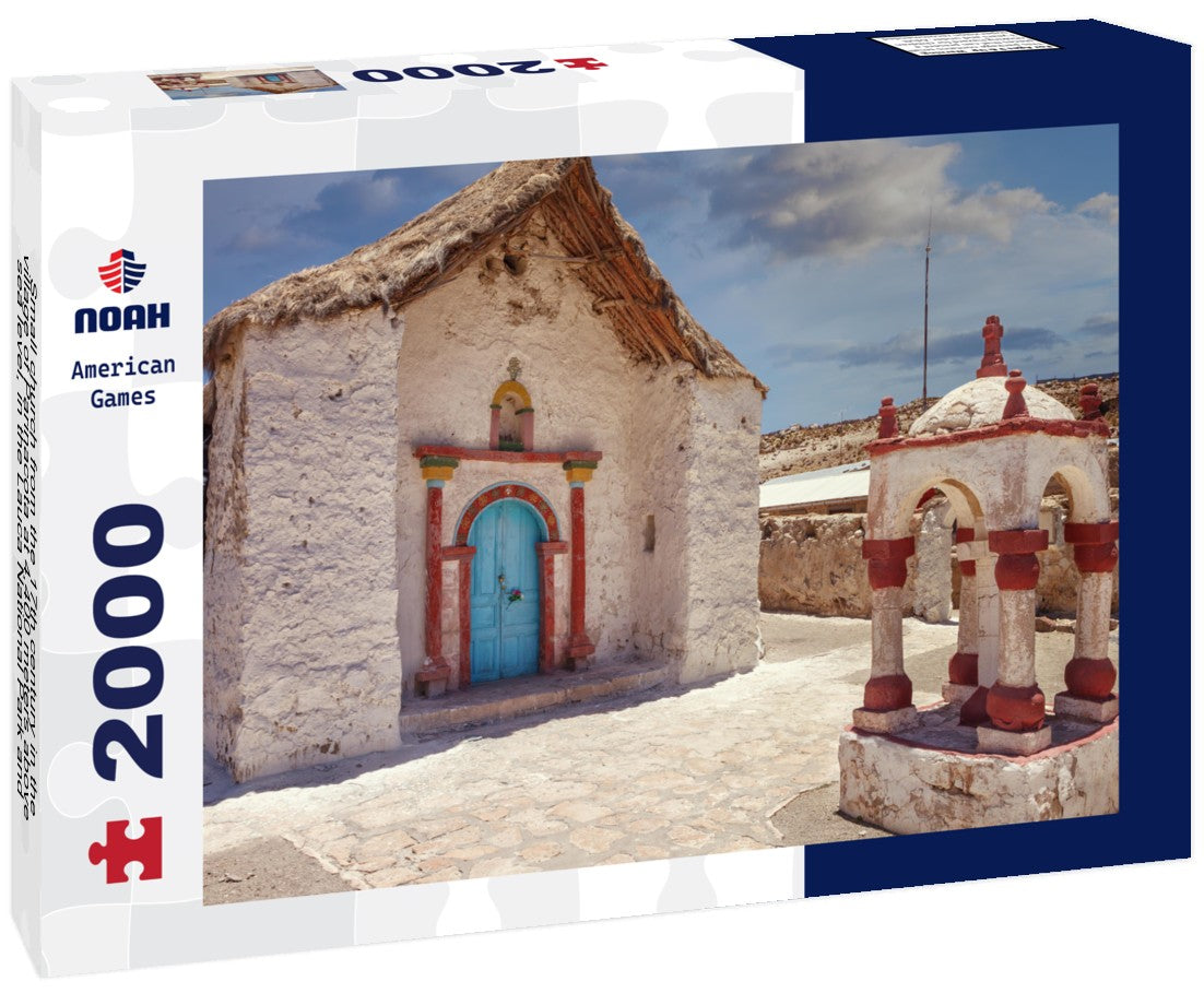Small church from the 17th century in the village of Parinacota at 4,400 meters above sea level, in the Lauca National Park and on the high plateau of northern Chile 2000pc Puzzle