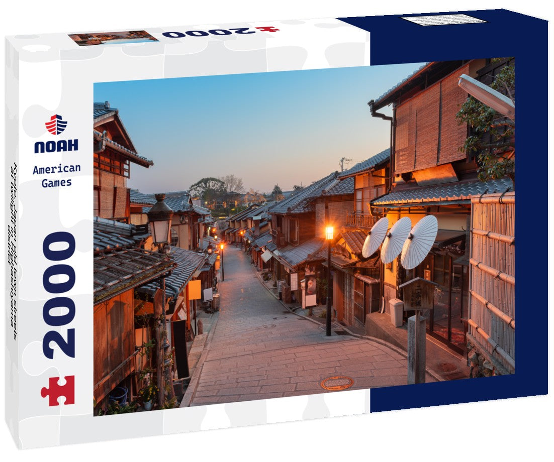 Kyoto, Japan old town streets at twilight in Highashiyama district 2000pc Puzzle