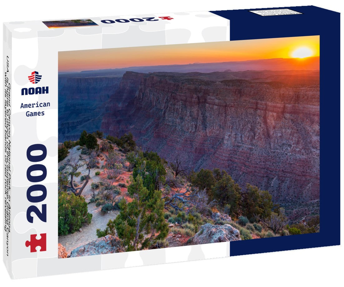 Noah Jigsaw Puzzle Grand Canyon National Park, in Arizona, USA, is home to much of the immense Grand Canyon, with its layered bands of red rock revealing millions of years of geological history 2000 pieces