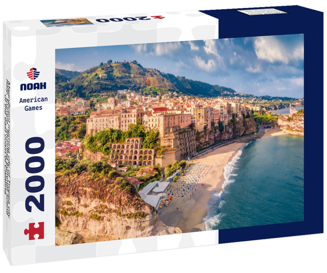 Magnificent morning city of Tropea city, Italy, Europe. Stunning summer scene of the east coast of Calabria 2000pc Puzzle