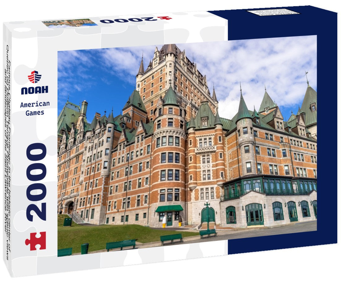 Famous Chateau Frontenac in the historic center of Quebec on Dufferin Terrace Promenade with scenic views and landscapes of the Saint Lawrence River 2000pc Puzzle