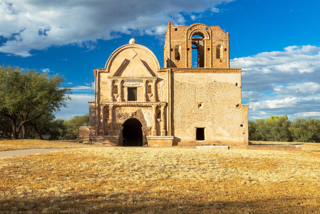 Tumacácori National Historical Park in Arizona with blue sky and clouds 2000pc Puzzle