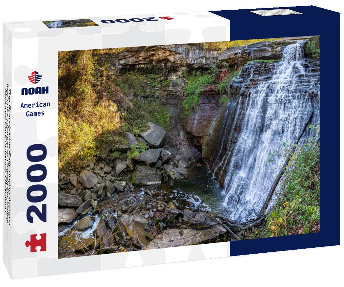 The Brandywine Falls during Autumn leaf color change at Cuyahoga Valley National Park between Cleveland and Akron, Ohio 2000pc Puzzle