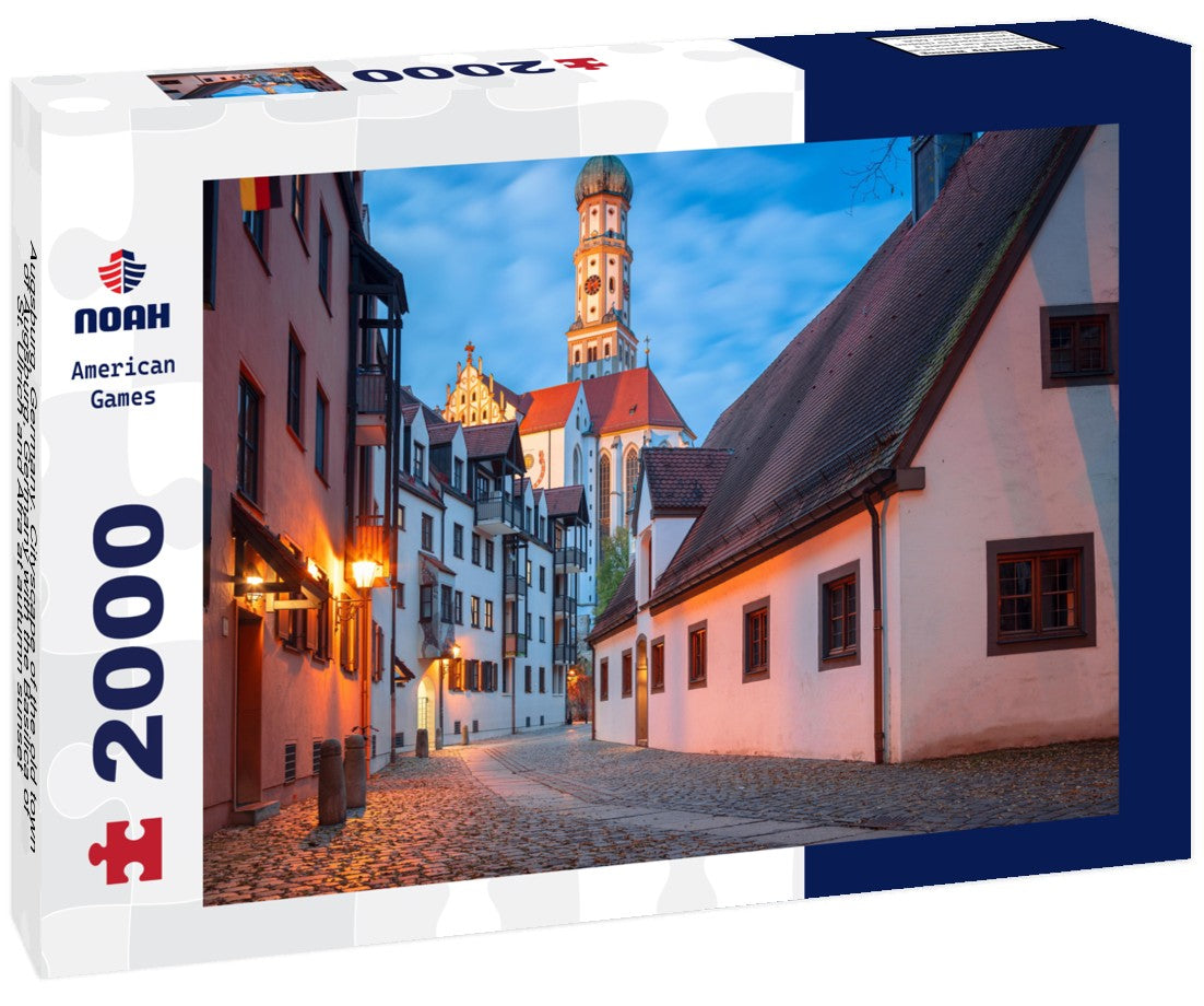 Augsburg, Germany. Cityscape of the old town of Augsburg, Germany with the Basilica of St. Ulrich and Afra at autumn sunset 2000pc Puzzle