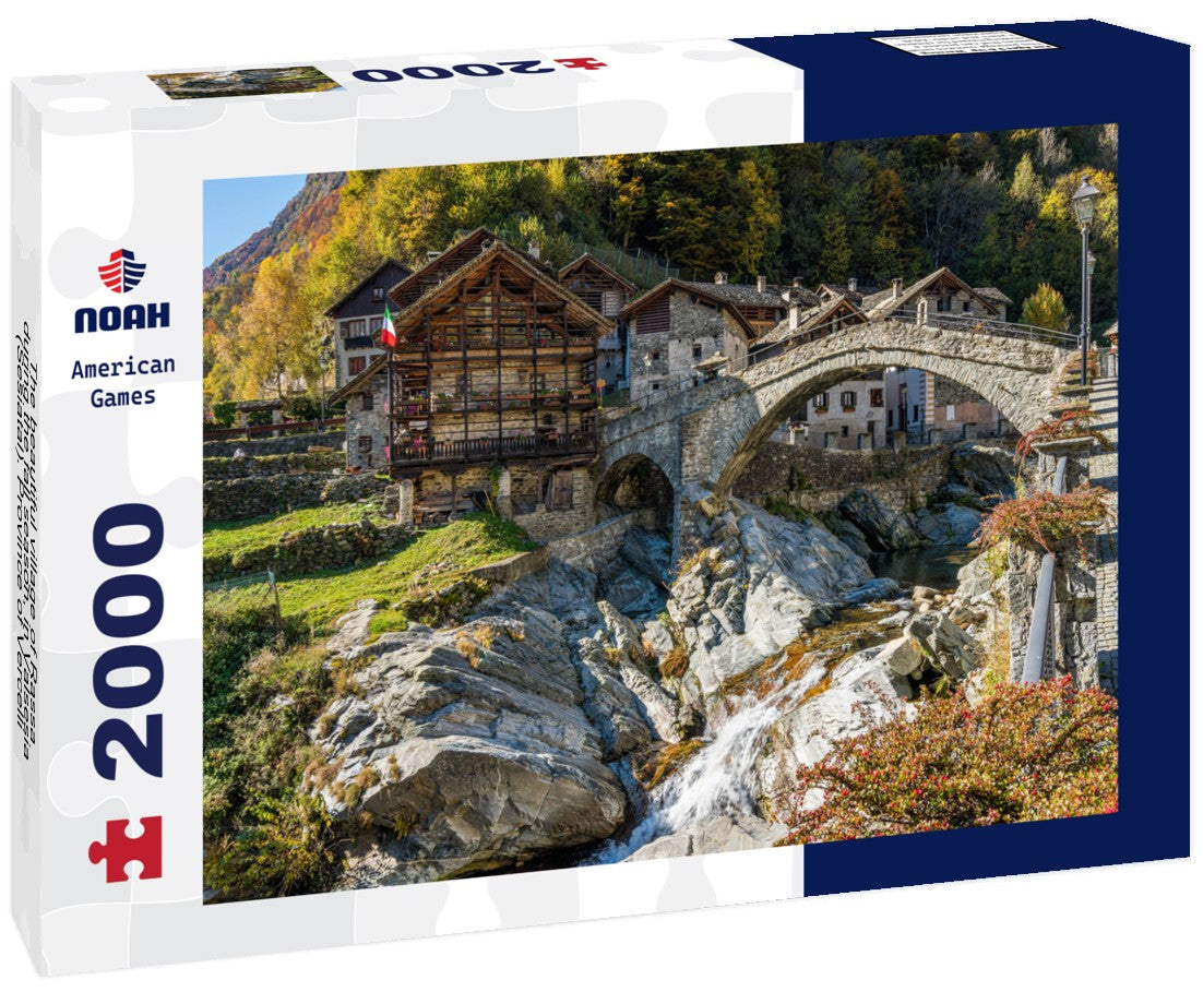 The beautiful village of Rassa, during the fall season, in Valsesia (Sesiatal). Province of Vercelli, Piedmont, Italy 2000pc Puzzle