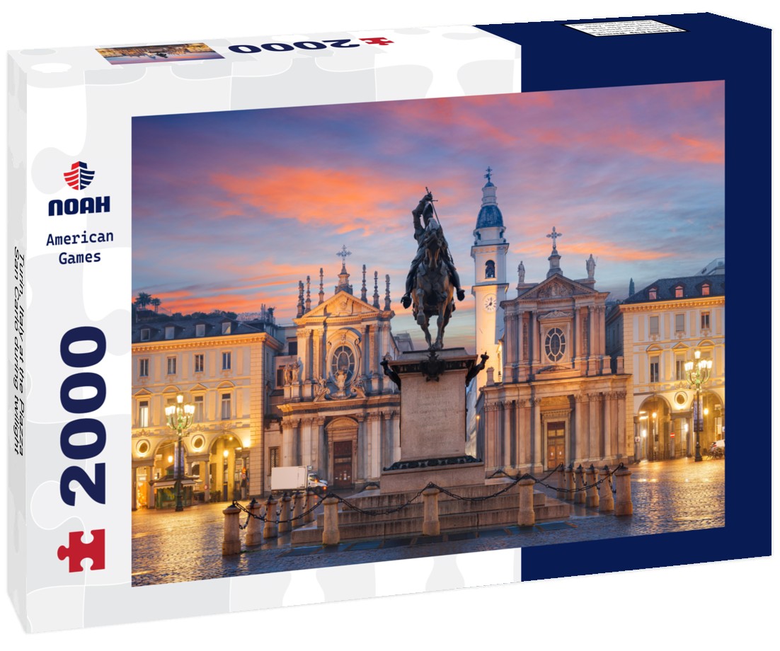Turin, Italy at the Piazza San Carlo during twilight 2000pc Puzzle