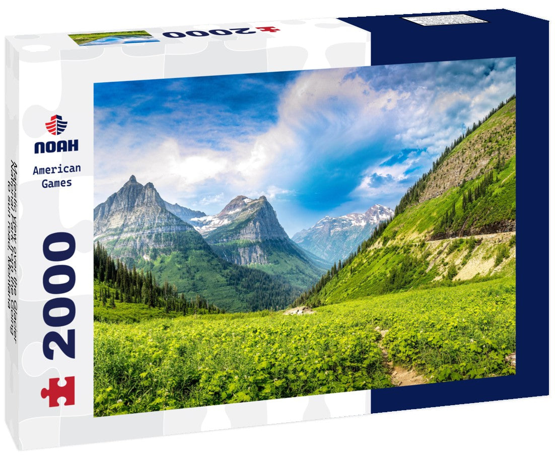Majestic view over the Glacier National Park from the Going to sun road, Montana 2000pc Puzzle