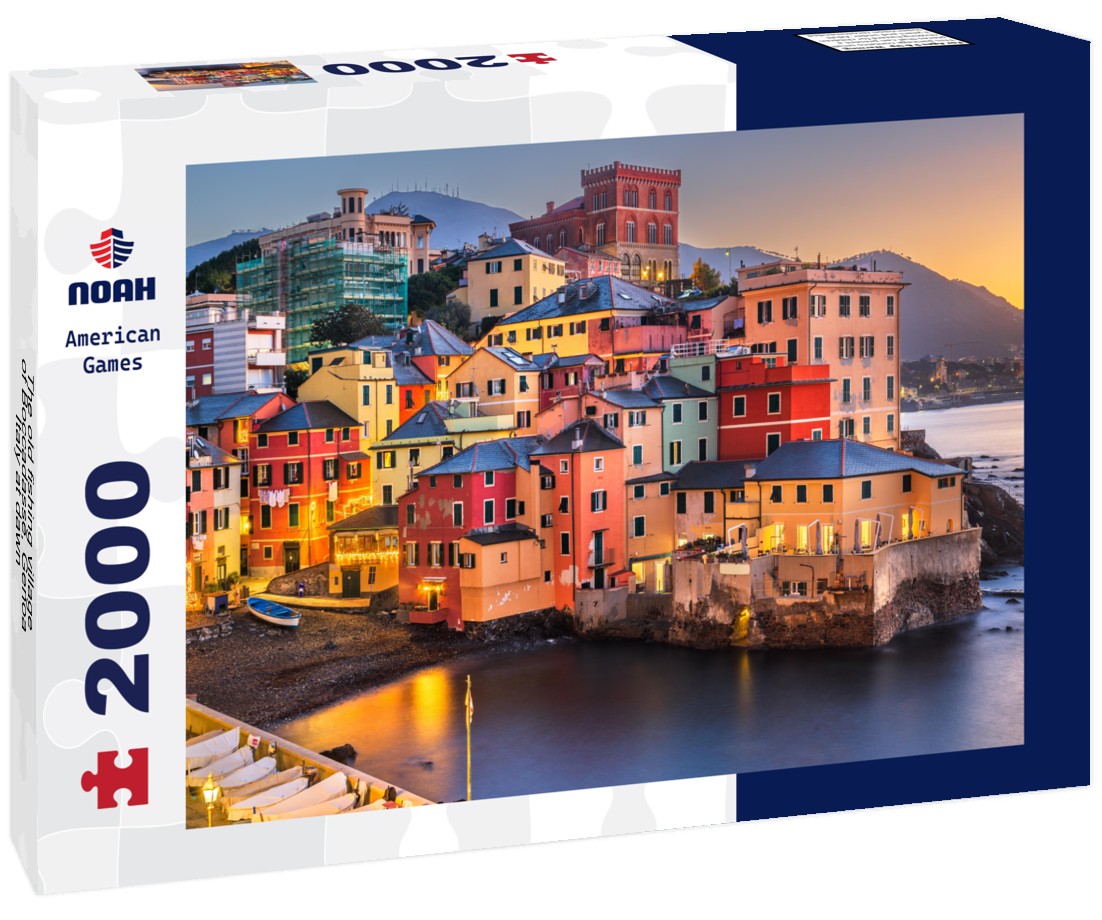 The old fishing village of Boccadasse, Genoa, Italy at dawn 2000pc Puzzle