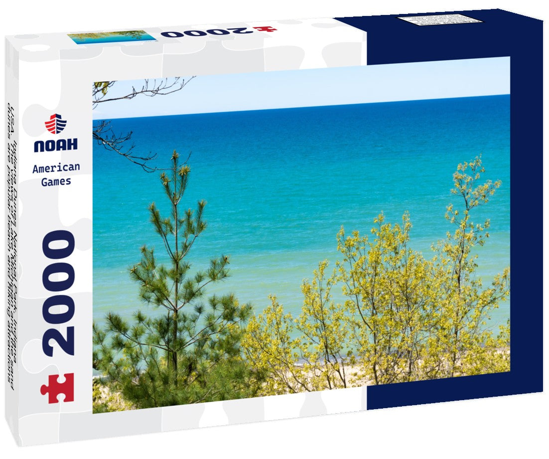 Noah Jigsaw Puzzle Indiana Dunes National Park, Indiana, USA. The views of Lake Michigan and the sand dunes are popular beach and hiking attractions 2000 pieces