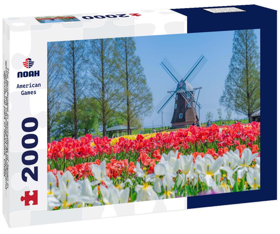 The landscape in springtime of Japan in springtime, the cityscape of Akebonoyama agricultural park in Kashiwa, Chiba 2000pc Puzzle
