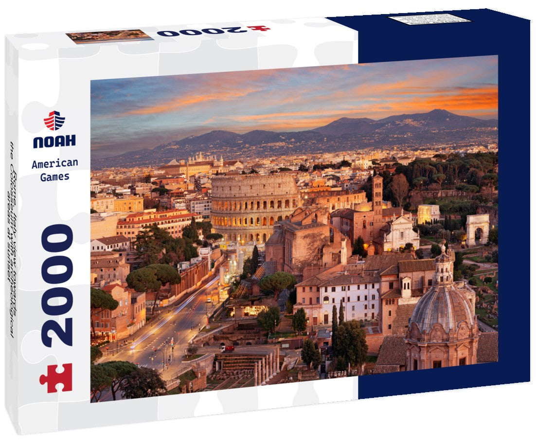 Rome, Italy view towards the Colosseum with archeological areas at sunset 2000pc Puzzle