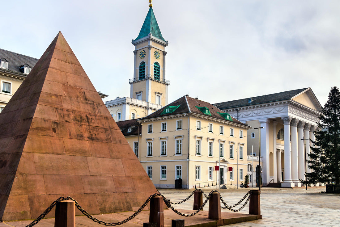 Pyramid and Evangelical Church on the market square Karlsruhe - Baden-Württemberg, Germany 2000pc Puzzle