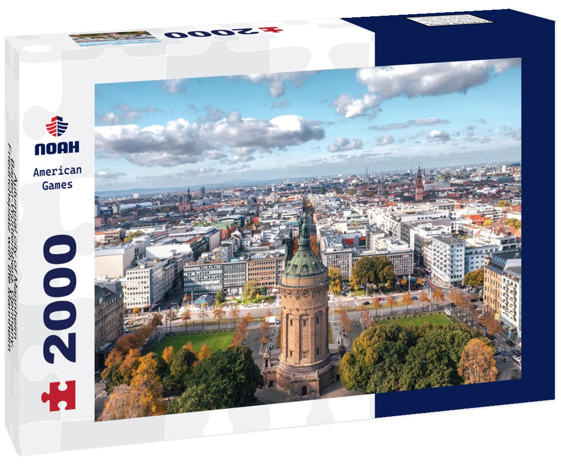 Noah Jigsaw Puzzle Autumnal city of Mannheim, Baden-Württemberg, Germany. Friedrichsplatz with the Mannheim Water Tower in the foreground 2000 pieces