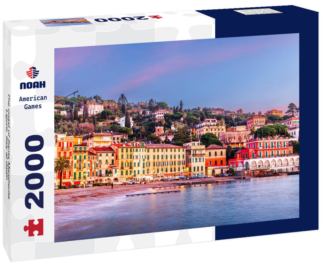 The coast of Santa Margherita Ligure, Italy at dawn 2000pc Puzzle