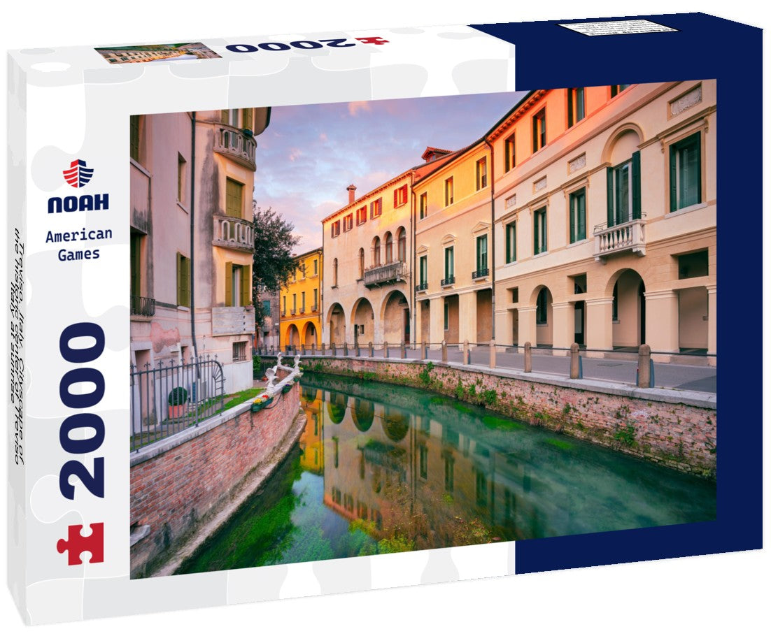 Treviso, Italy. Cityscape of the historic center of Treviso, Italy at sunrise 2000pc Puzzle