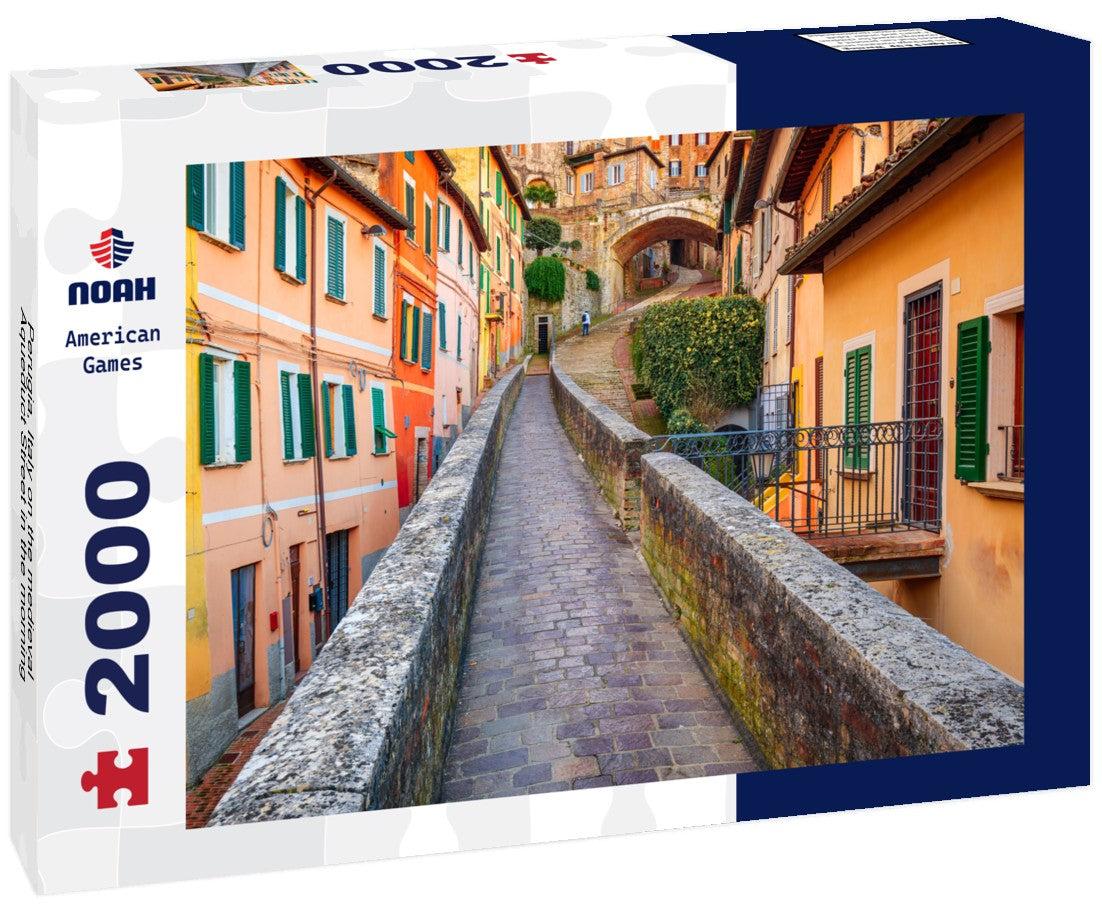 Perugia, Italy on the medieval Aqueduct Street in the morning 2000pc Puzzle
