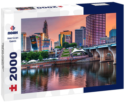 Noah Jigsaw Puzzle Hartford, Connecticut, USA downtown city skyline at dusk 2000 pieces