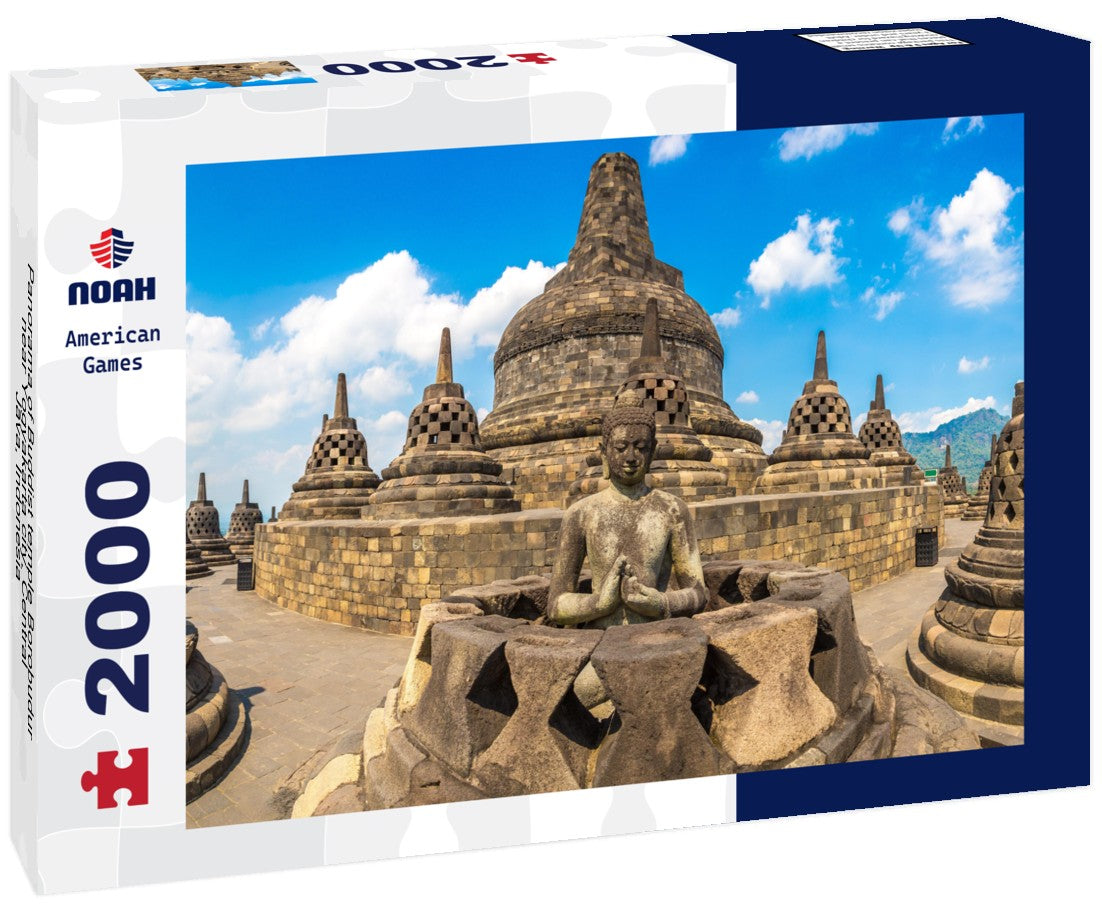 Noah Jigsaw Puzzle Panorama of Buddist temple Borobudur near Yogyakarta city, Central Java, Indonesia 2000 pieces