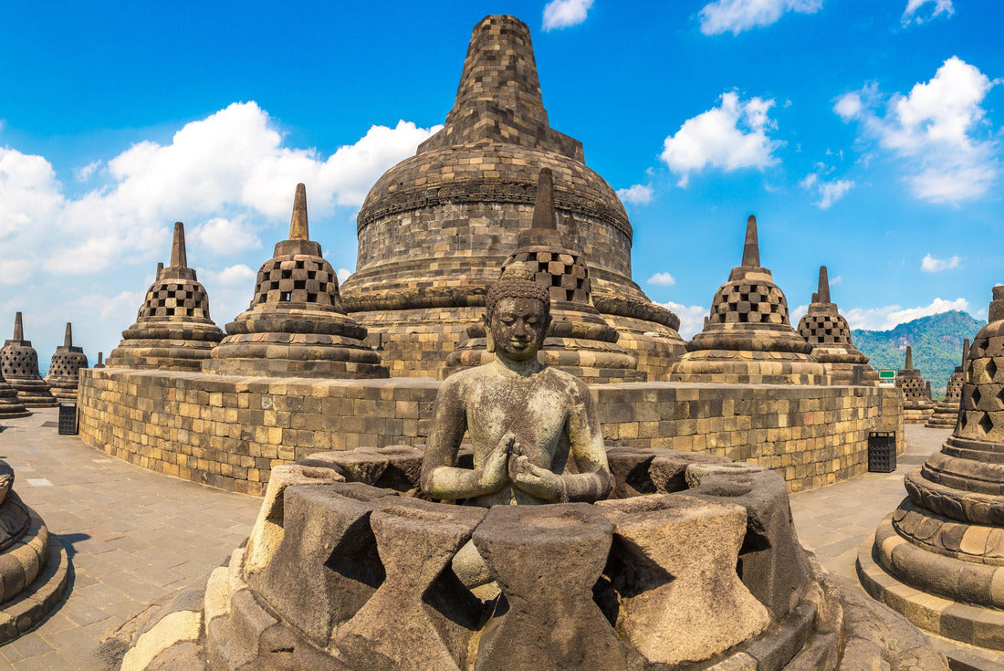 Noah Jigsaw Puzzle Panorama of Buddist temple Borobudur near Yogyakarta city, Central Java, Indonesia 2000 pieces