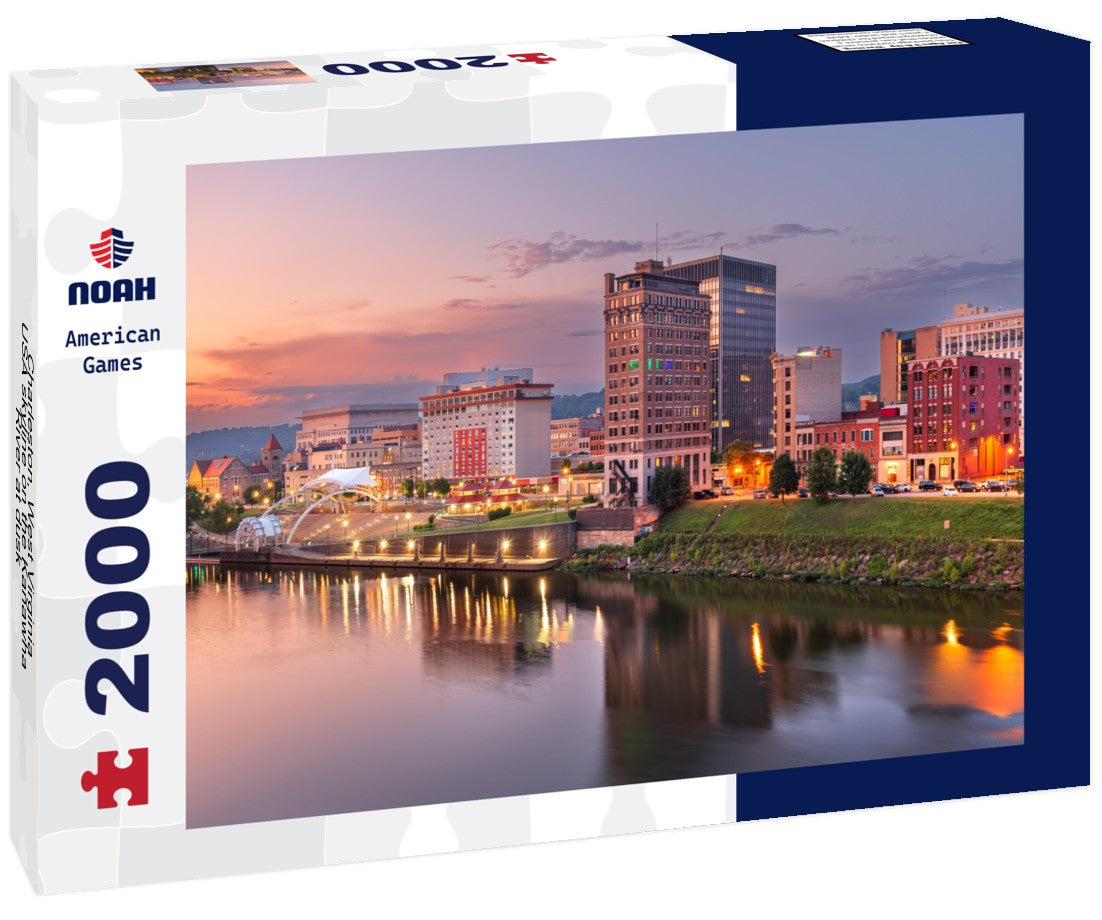 Noah Jigsaw Puzzle Charleston, West Virginia, USA skyline on the Kanawha River at dusk 2000 pieces