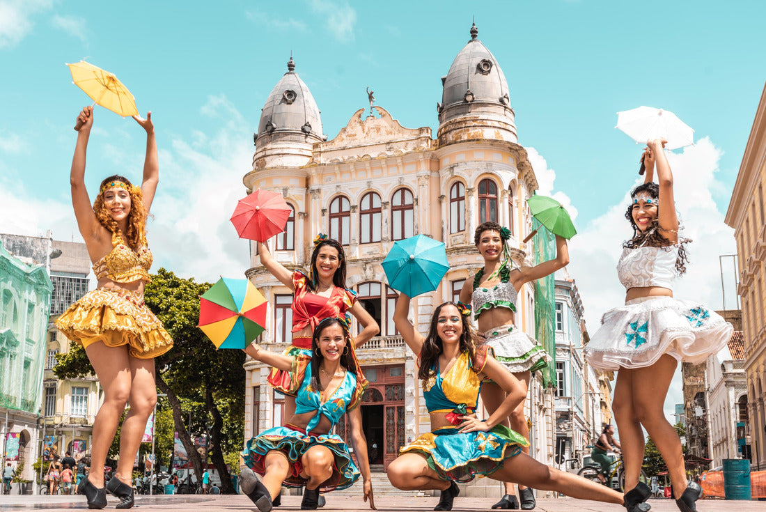 Frevo dancers on the street Carnival in Recife, Pernambuco, Brazil 2000pc Puzzle