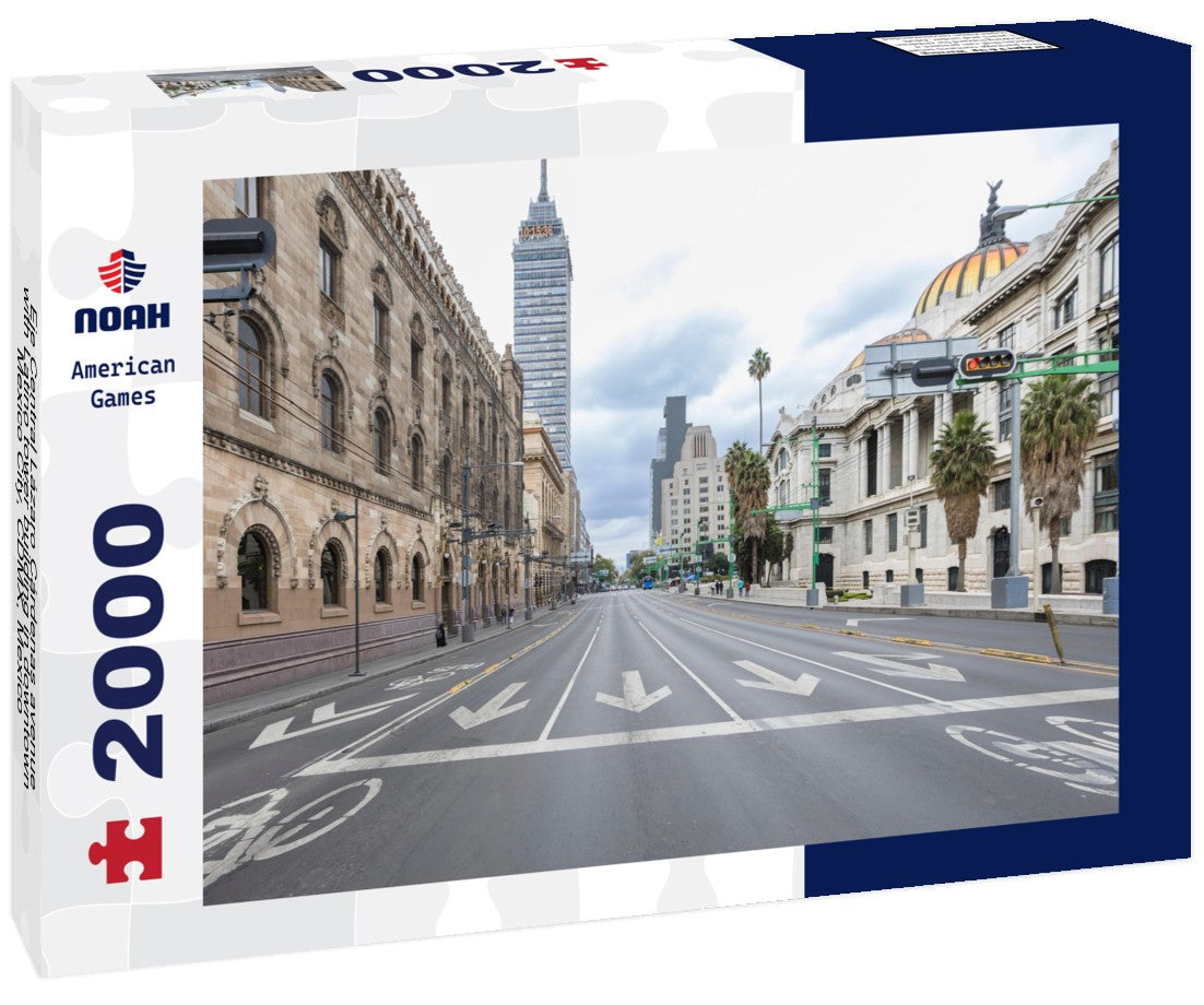 Eje Central Lázaro Cárdenas avenue with Latino tower building in downtown Mexico City, CDMX, Mexico 2000pc Puzzle