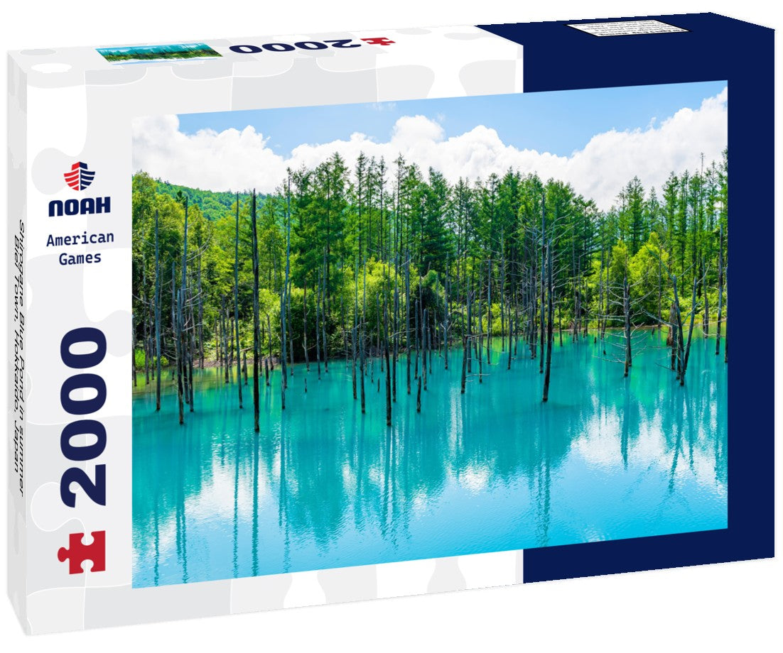 Shirogane Blue Pond in summer, Biei Town, Hokkaido, Japan 2000pc Puzzle