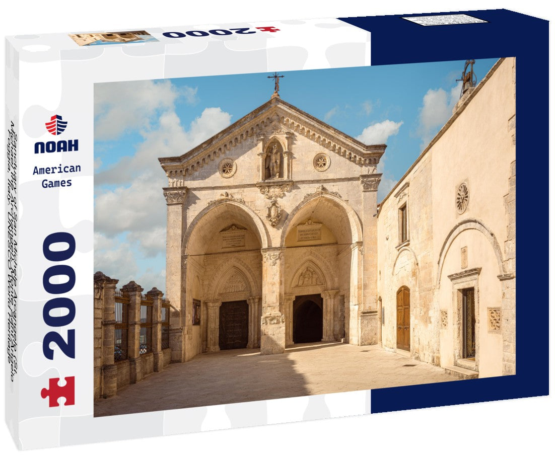 Noah Jigsaw Puzzle Sanctuary of San Michele Arcangelo (St. Michael the Archangel), Monte Sant'Angelo, Foggia, Italy. UNESCO World Heritage 2000 pieces