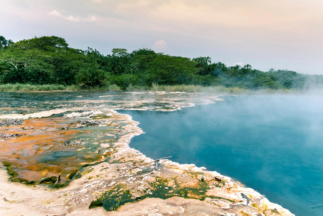 Hot springs in the geothermal area of Semuliki National Park, scenic landscape in Uganda 2000pc Puzzle