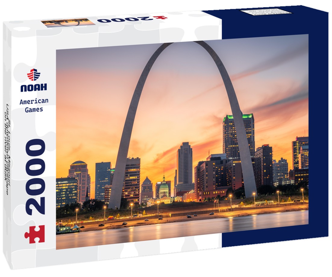 St. Louis, Missouri, USA downtown cityscape on the river at dusk 2000pc Puzzle