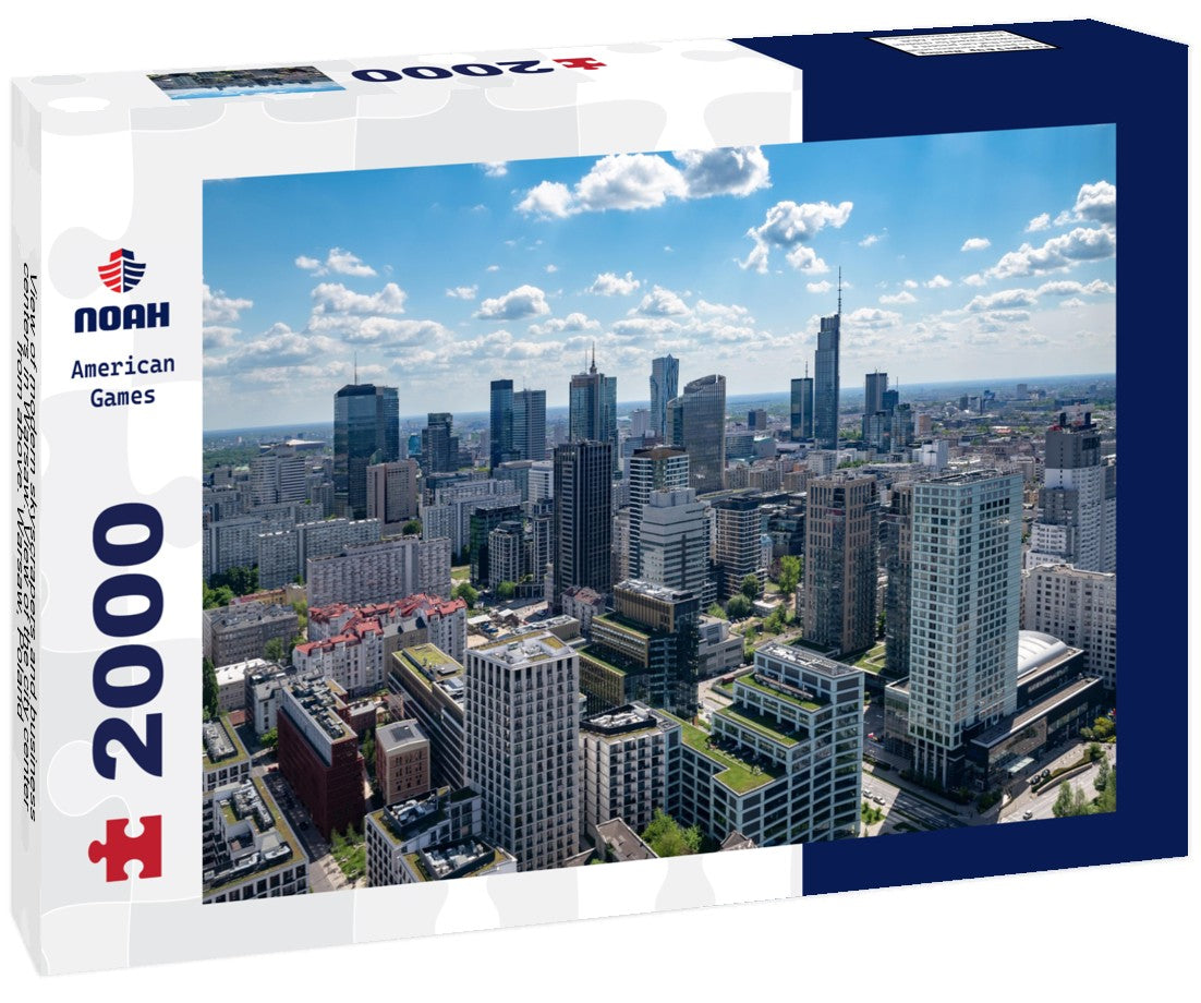 modern skyscrapers and business centers in Warsaw. the city center from above. Warsaw, Poland 2000pc Puzzle