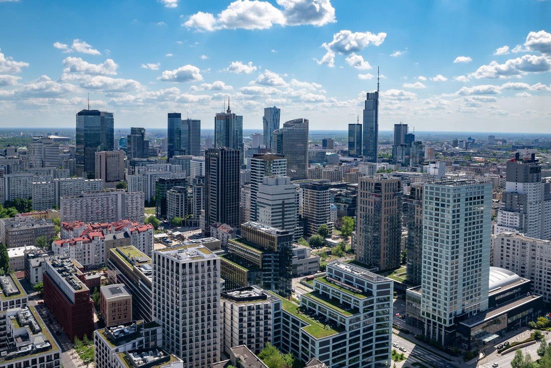 modern skyscrapers and business centers in Warsaw. the city center from above. Warsaw, Poland 2000pc Puzzle