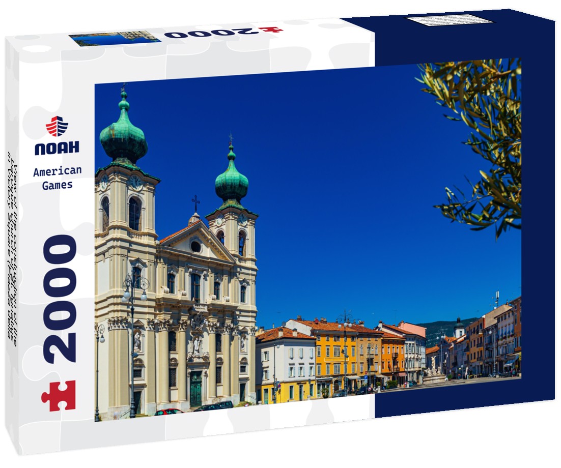 the construction of the baroque church of St. Ignatius in Victory Square (Piazza della Vittoria), Gorizia, Italy 2000pc Puzzle