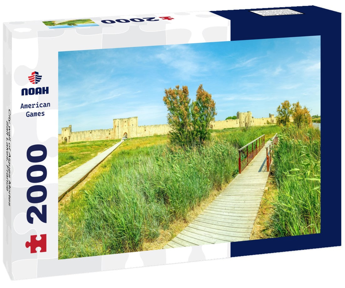 Noah Jigsaw Puzzle City wall of Aigues Mortes, Salt Lakes, France 2000 pieces