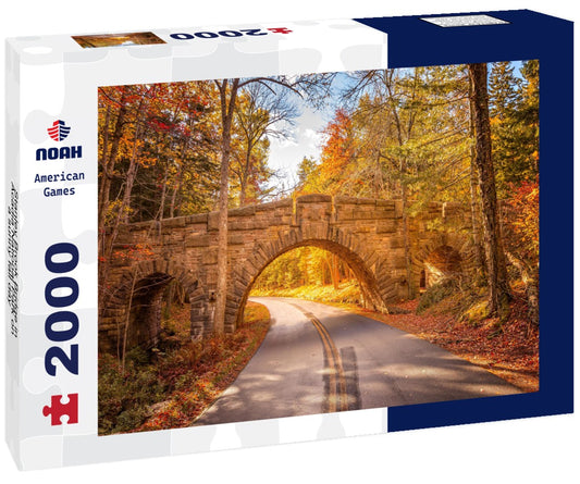 Noah Jigsaw Puzzle Stanley Brook Bridge in Acadia National Park on a sunny fall day 2000 pieces
