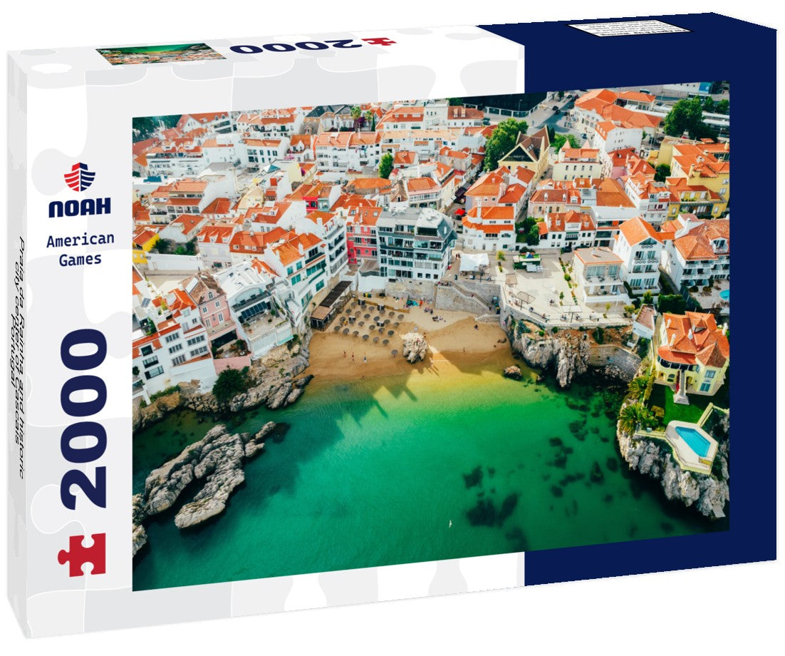 Praia da Rainha and historic city center of Cascais, Portugal 2000pc Puzzle