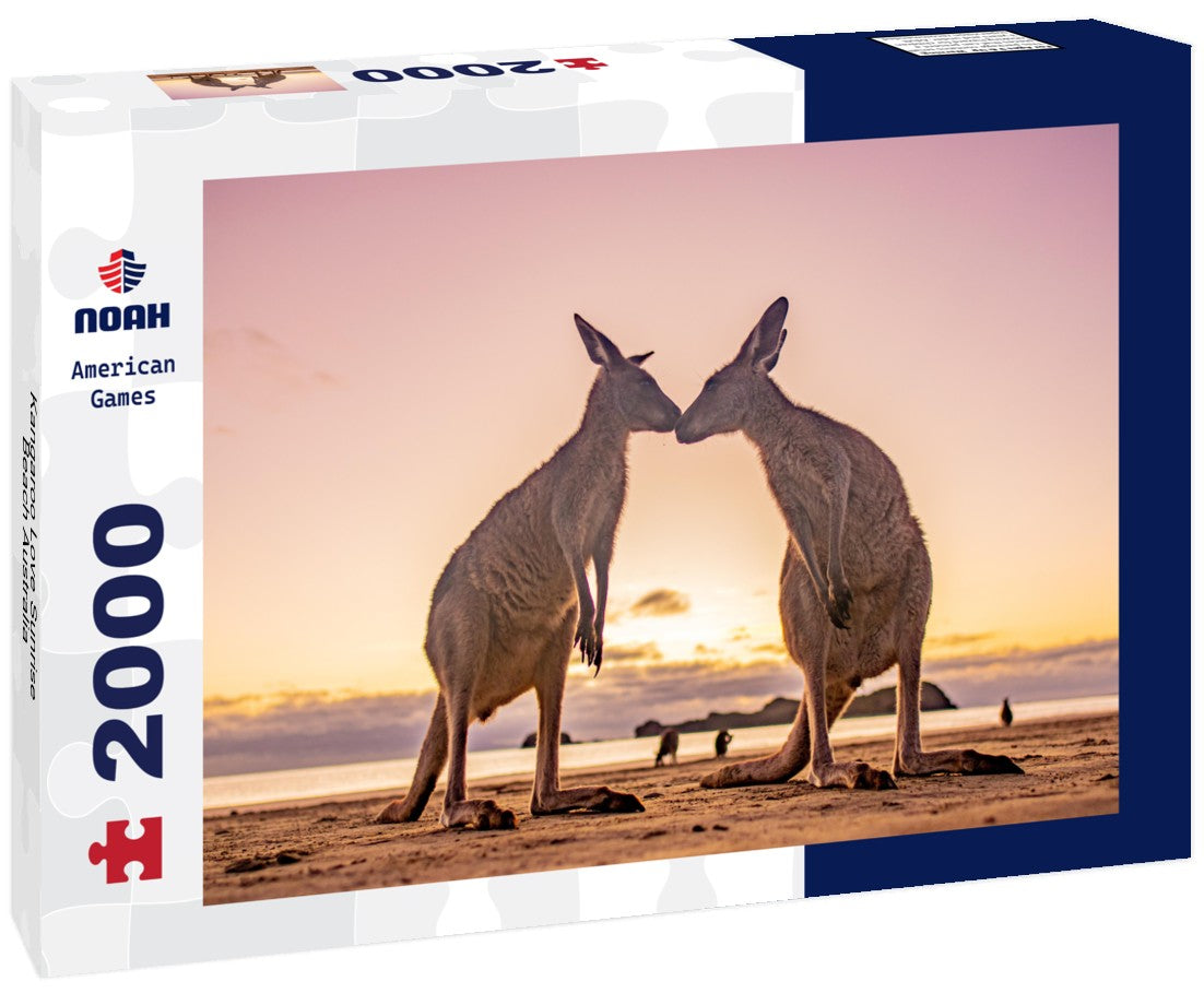 Kangaroo Love Sunrise Beach Australia 2000pc Puzzle