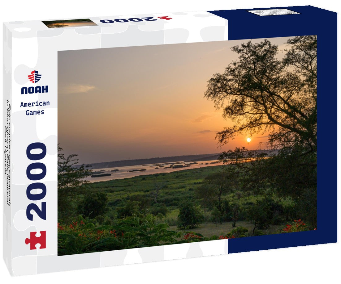 Epic sunrise over savannah in Murchinson Falls National Park Uganda 2000pc Puzzle
