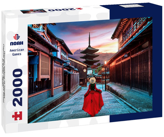 Noah Jigsaw Puzzle Woman walking at Yasaka Pagoda and Sannen Zaka Street in Kyoto, Japan 2000 pieces