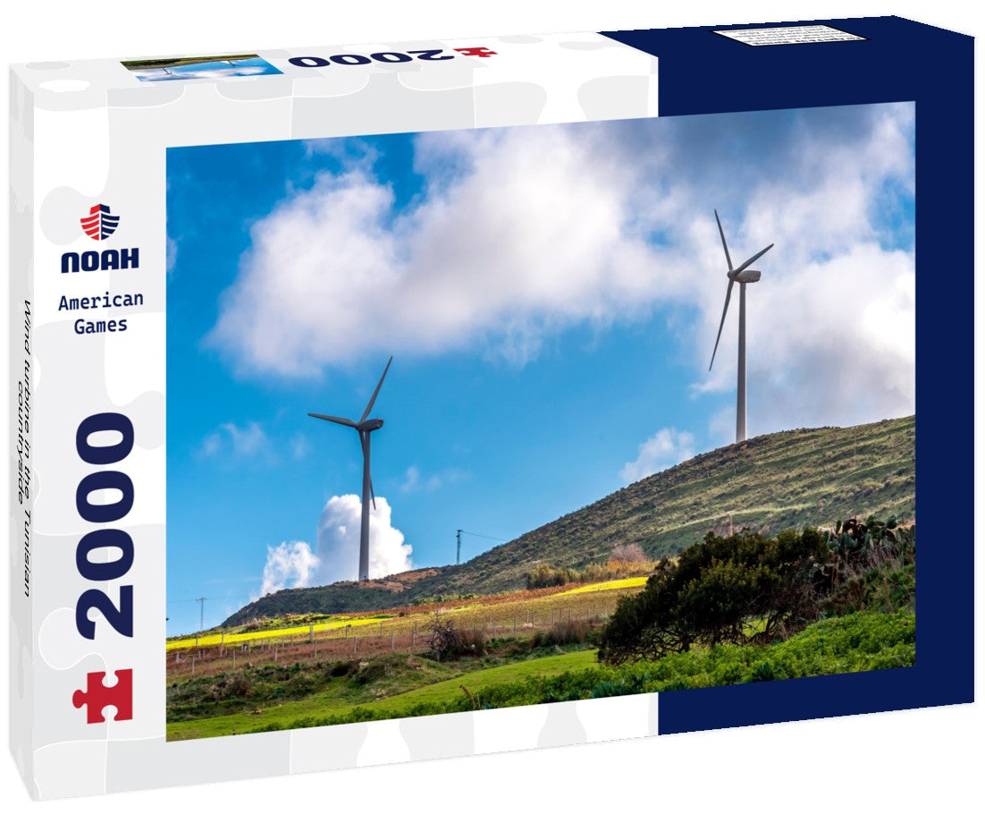 Wind turbine in the Tunisian countryside 2000pc Puzzle