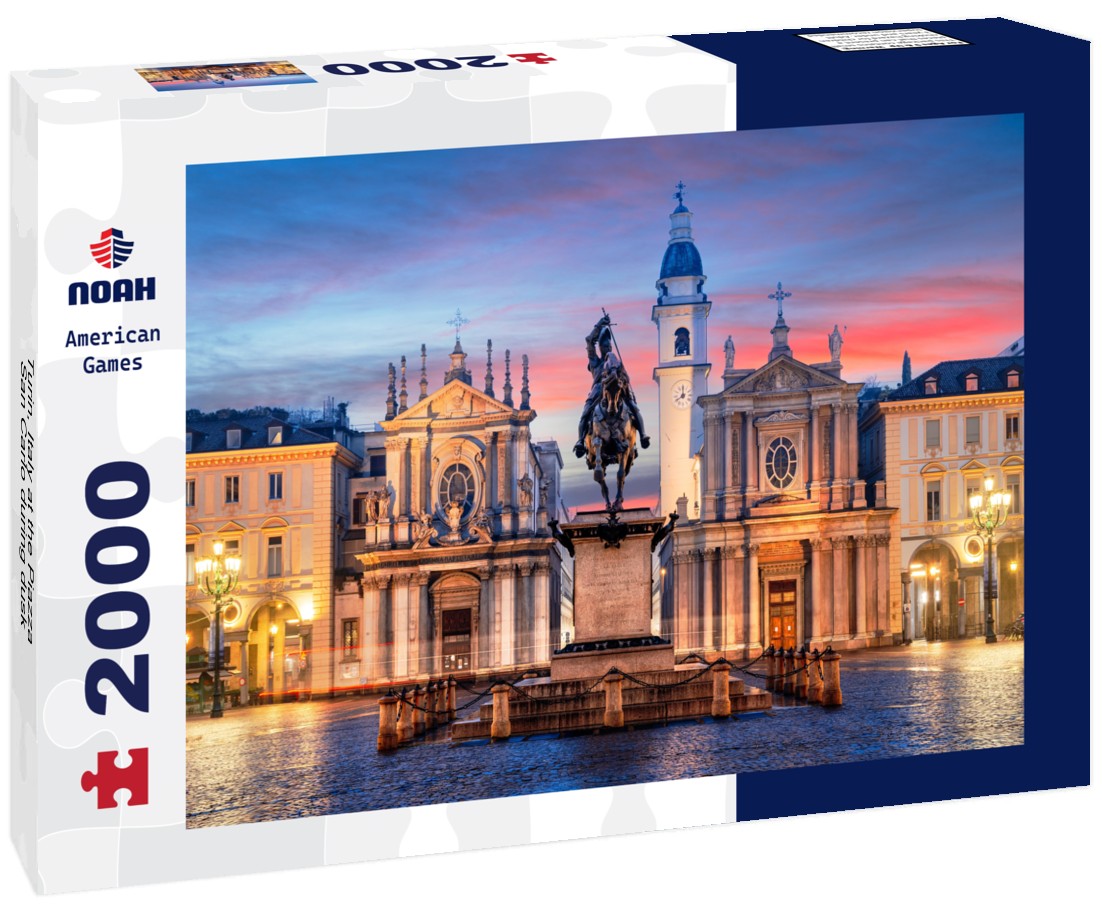 Turin, Italy at the Piazza San Carlo during dusk 2000pc Puzzle