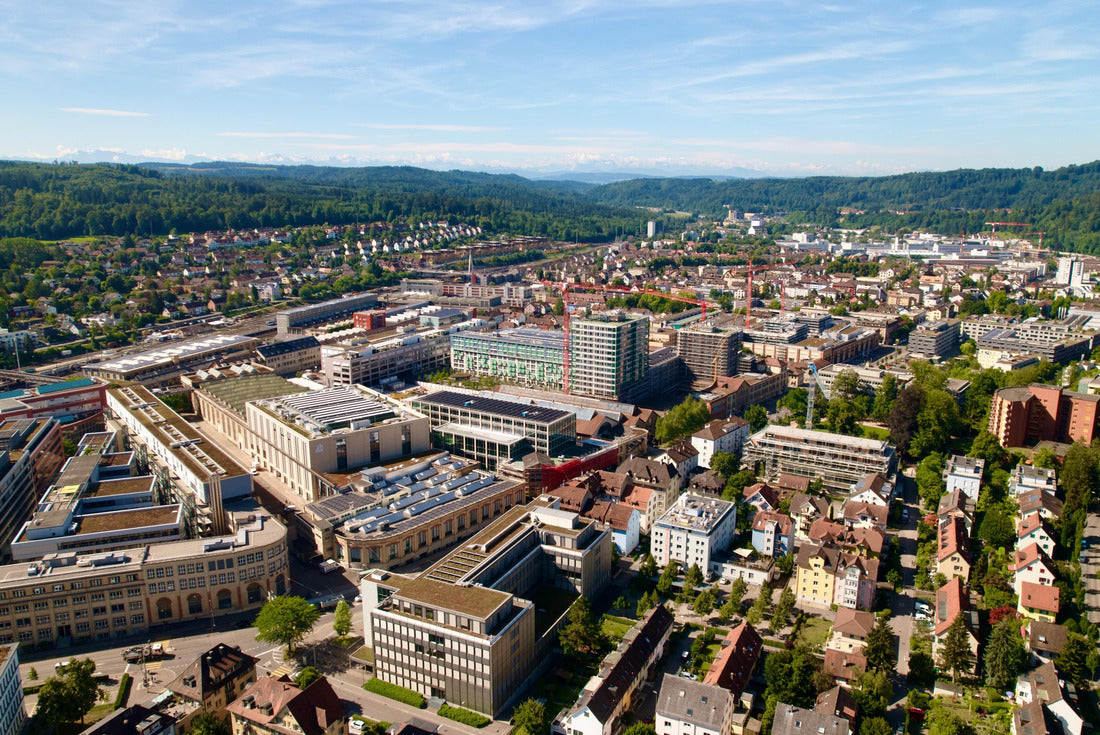 Aerial view of the city of Winterthur on a sunny summer's day. 2000pc Puzzle