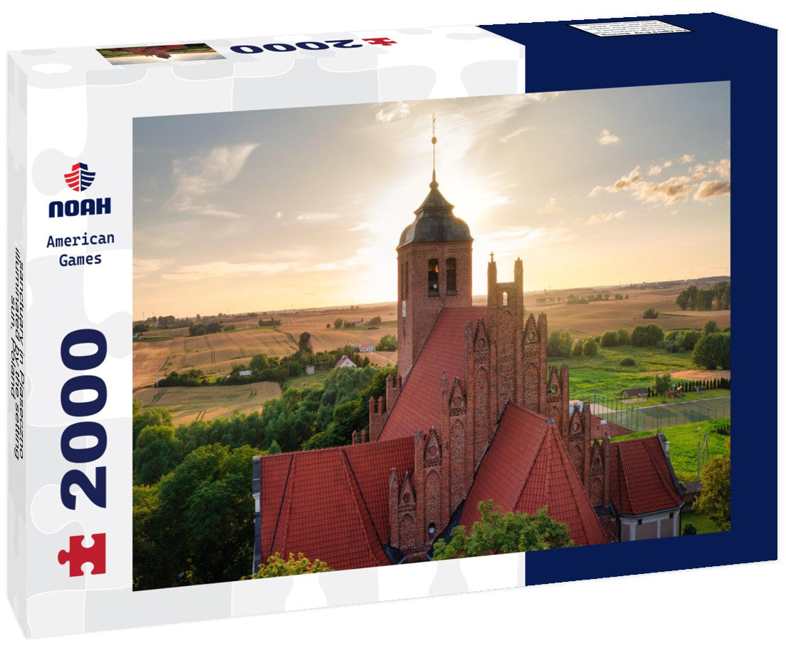 sanctuary in Piaseczno, illuminated by the setting sun, Poland 2000pc Puzzle